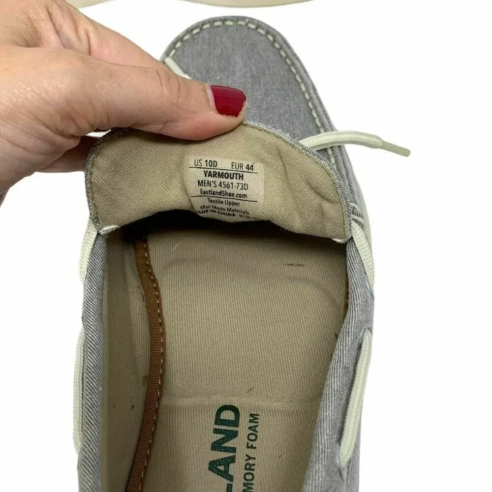 Eastland Men's Yarmouth 1-Eye Canvas Boat Shoes 10D